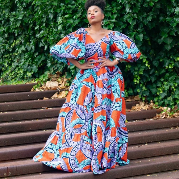 African Print Maxi Dress - Heritage Clothing NWT (comes with free BOGO item) - Picture 1 of 11